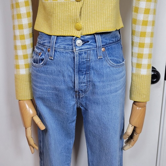 Levi's Wedgie Button Fly Ankle Fray 100% Cotton Jeans Women's Size 26 - Picture 5 of 11